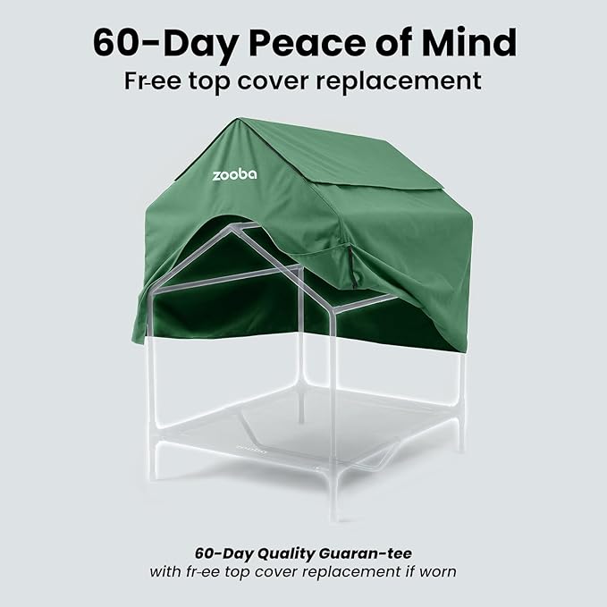 Zooba Outdoor Dog House – Weatherproof Elevated Pet Shelter, Breathable Mesh & - Image 8
