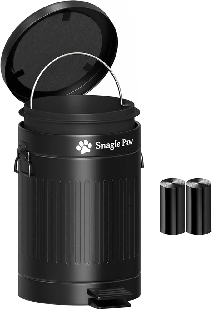 Dog Metal Poop Trash Can Outside by SnaglePaw