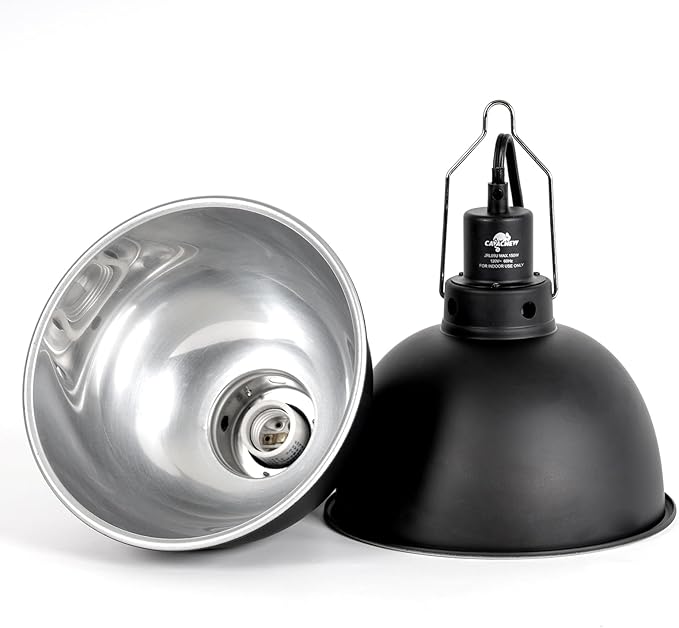 2 Pack Reptile Light Fixture, 8.5in Deep Dome Reptile Lamp Fixture, Optical - Image 2