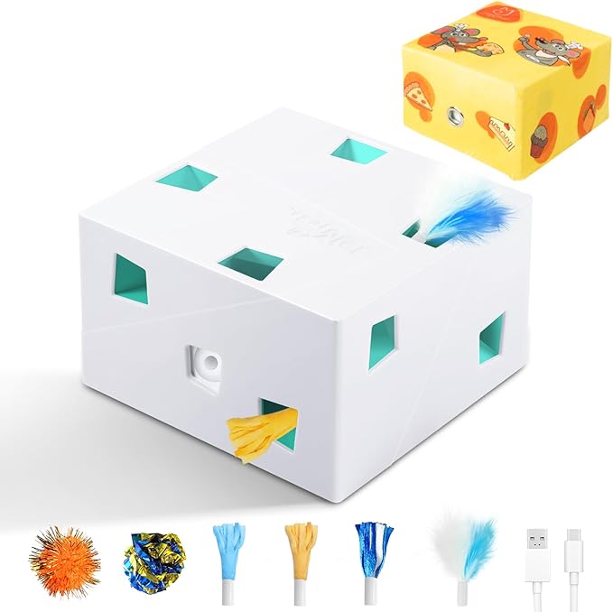 Migipaws Automatic MigiBox Plus Cat Toys 3 n1 Interactive Pounce Mystery Under by MigipawsCreateMoreEnjoymenttoPetsandFamily
