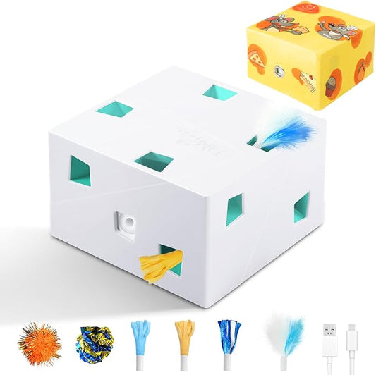 Migipaws Automatic MigiBox Plus Cat Toys 3 n1 Interactive Pounce Mystery Under by MigipawsCreateMoreEnjoymenttoPetsandFamily