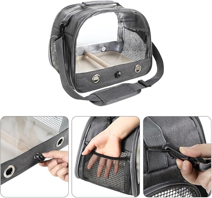 Small Bird Travel Carrier Cage Portable Bird Parrot Parakeet Cockatiel Travel - Image 6
