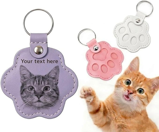 Custom Pet Photo, Paw Shape Leather by Umitive
