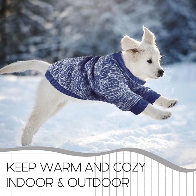 2 Pack Dog Sweaters for Small Dogs Girl Boy Winter Fleece Clothes Warm Soft Dog - Image 5