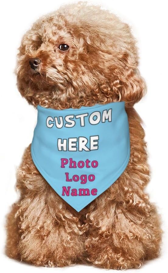 Custom Dog Bandana with Name Photo Logo Personalized Dog Scarf Suitable - Image 6