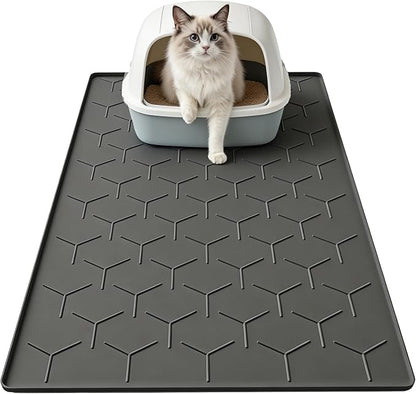 Garoopion Silicone Cat Litter Trapping Mat, Large Waterproof 34.05×22.5 inch by Garoopion