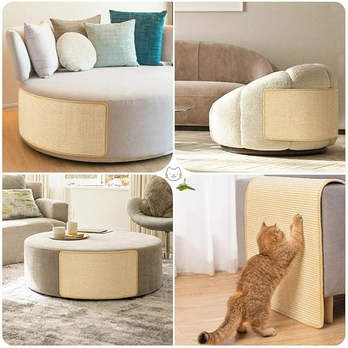 2Pack pingping-go Cat Scratcher Mat, 23.6 X 15.7 Inch, Natural Sisal Cat - Image 5