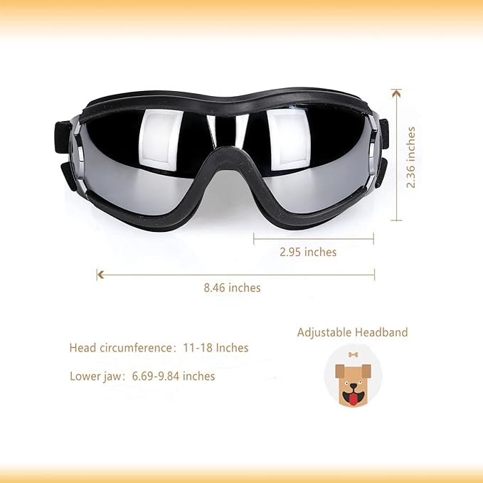 Dog Sunglasses/Goggles, UV/Wind/Dust/Fog Protection Pet Glasses Eye Wear - Image 4