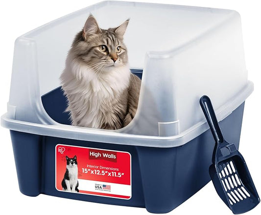 IRIS USA Cat Litter Box Large Open Top by IRISUSA