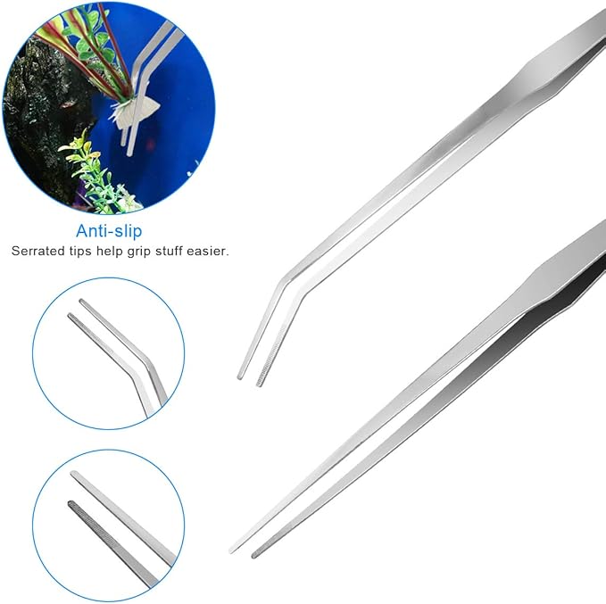 Luxiv Aquarium Aquascape Tools Kit, 6 in 1 A Aquatic Plant Aquascaping Tool - Image 3
