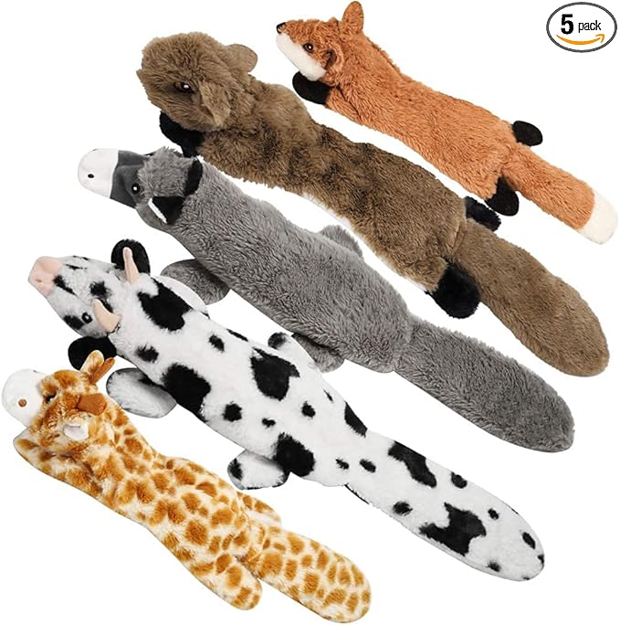 Nocciola Dog Squeaky Toys, No Stuffing Dog Toys by Nocciola