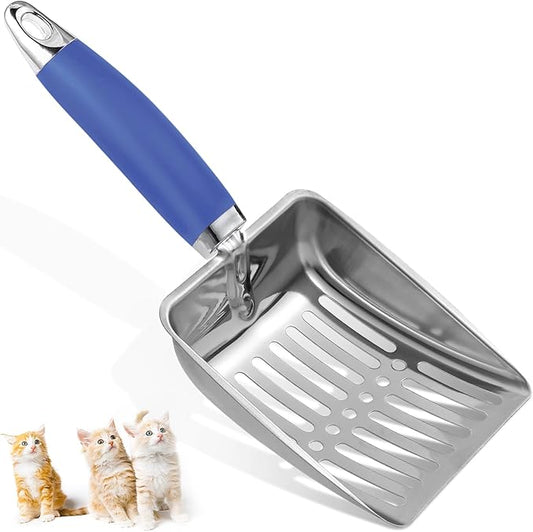 Cat Litter Scoop -Stainless Steel Metal Cat Litter Scoop-Sturdy Mesh Scooper by Apidgrowth