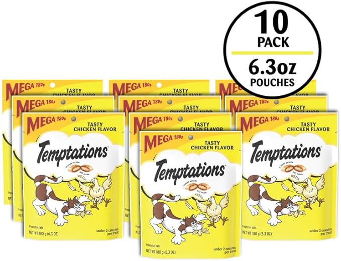 Temptations Cat Treats Classic Crunchy and Soft Cat Treats, Tasty Chicken Flavor - Image 3