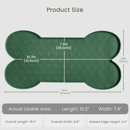 PWTAA Dog Food Mat Anti-Slip Silicone Dog Bowl Mat Thicker Pet Placemat - Image 2