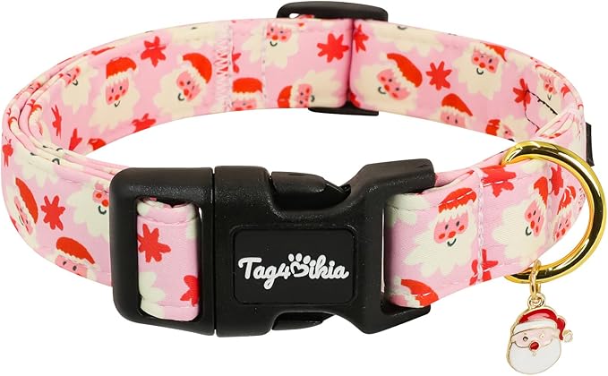Christmas Dog Collar Small Dog Collars, Adjustable Pink Dog Collars by Unknown