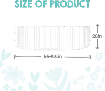 Regalo Safety 144" Super Wide Baby Gate & Play Yard, 2-in-1 Adjustable 6-Panel - Image 3