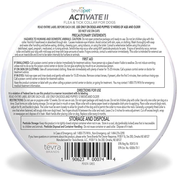 TevraPet Activate II Flea and Tick Collar - Image 2