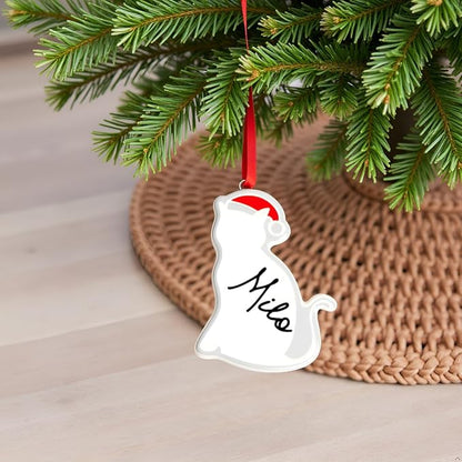 Kate & Milo Ceramic Cat Christmas Ornament – Personalized Pet Holiday Tree - Image 5