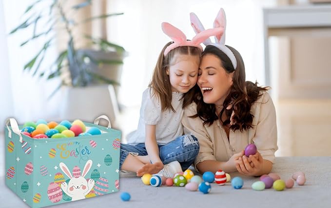 Essme Rectangular Easter Basket, Kids Storage bin Organizer - Image 6