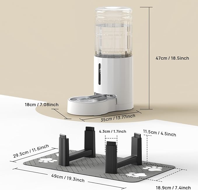 CZPET Elevated Dog Water Bowl Dispenser - Image 3