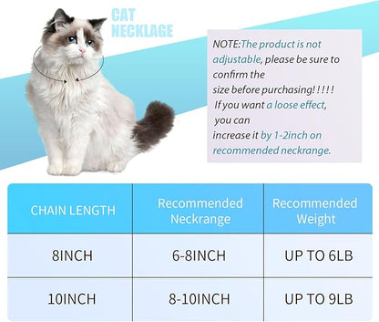 Hillban Cat Collar Diamond Chain Glitter Collar Walking Metal - Image 2