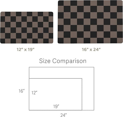 Checkered Dog Feeding Mat, Absorbent Mats - Image 7