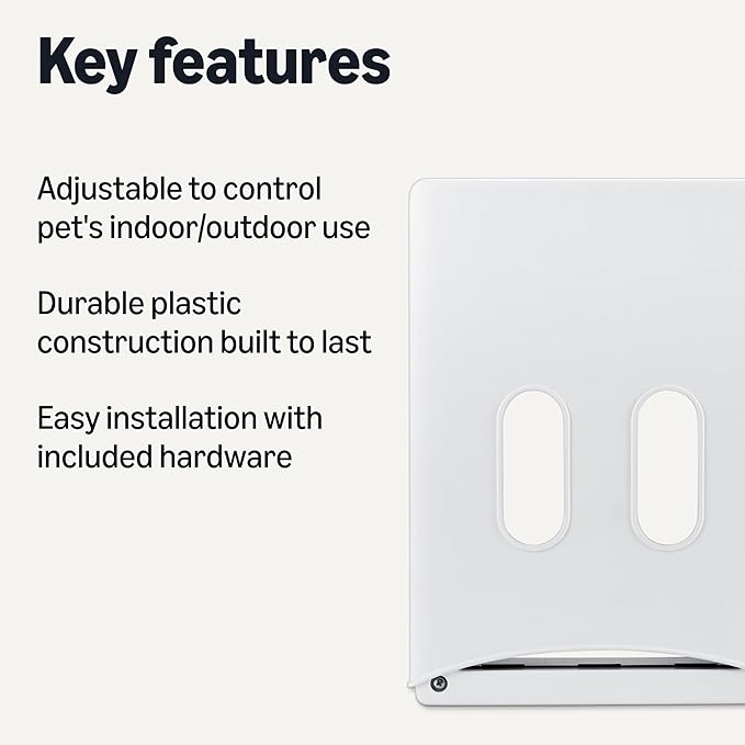 Amazon Basics Adjustable Plastic Dog and Cat Door - Image 2