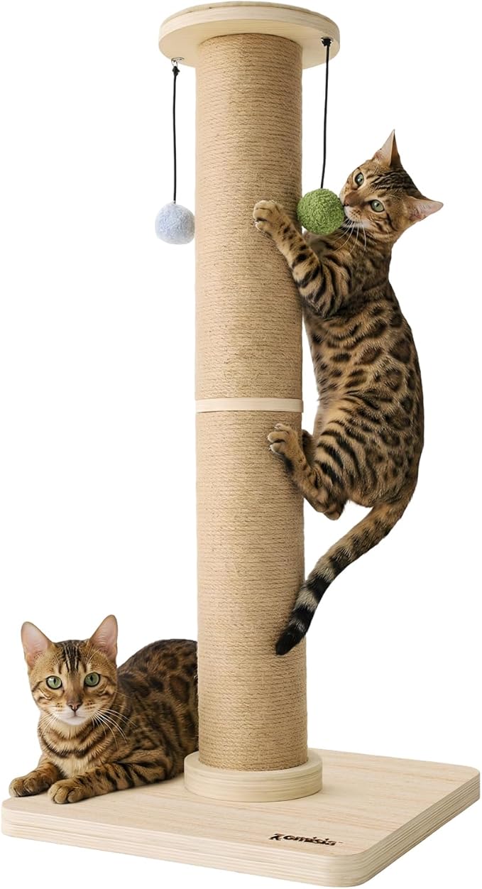 ZOMISIA 35'' Tall Cat Scratching Post, 4.7'' Large Scratch Post by Zomisia