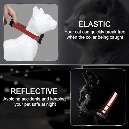 Reflective AirTag Cat Collar, Integrated Cat Tracker Collar - Image 2