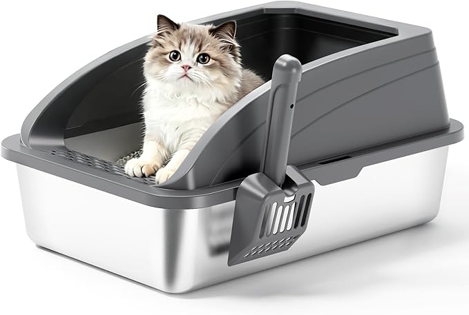 Stainless Steel Cat Litter Box by APPKER