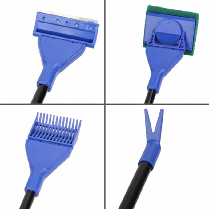 Aquarium Fish Tank Cleaning Kit - 5 in 1 Algae Scraper Set - Siphon Vacuum - Image 3