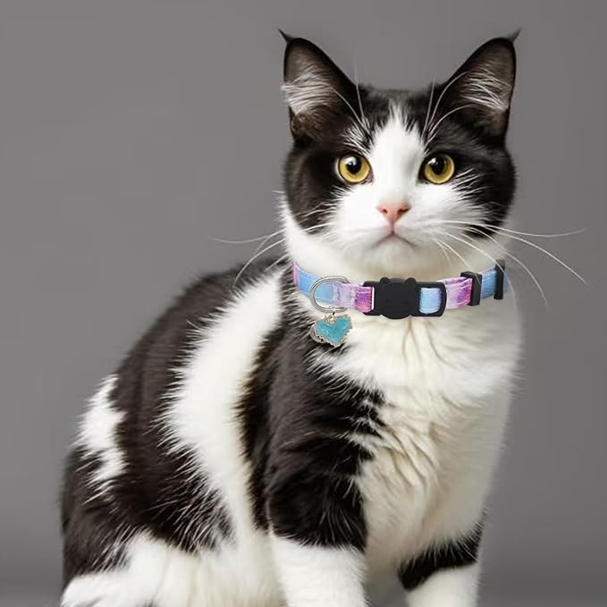 Cat Collar Breakaway, 2 Pack Cotton Kitten Collars - Image 3