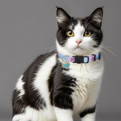 Cat Collar Breakaway, 2 Pack Cotton Kitten Collars - Image 3