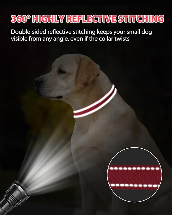 Joytale Extra Large Dog Collar, Wide Double-Sided Reflective Nylon Collar - Image 5