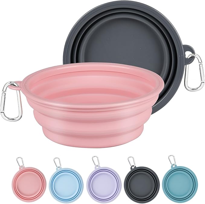 Kytely Collapsible Dog Bowls X-Large, 2 Pack Foldable Travel Bowls, Portable by Kytely