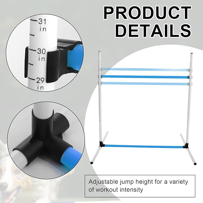 Halloscume 6 Pcs Dog Agility Training Equipments Dog Agility Jumps Hurdles - Image 3