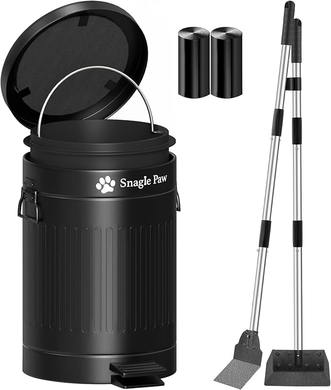 Snagle Paw Metal Dog Pooper Scooper Set, Poop Scooper by SnaglePaw