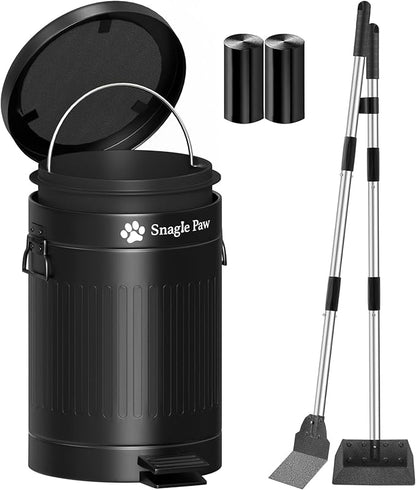 Snagle Paw Metal Dog Pooper Scooper Set, Poop Scooper by SnaglePaw
