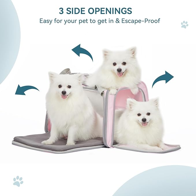 PETSFIT Cat Carrier for Large Cats, Dog Carriers for Small Dogs Under 25 Lbs - Image 3