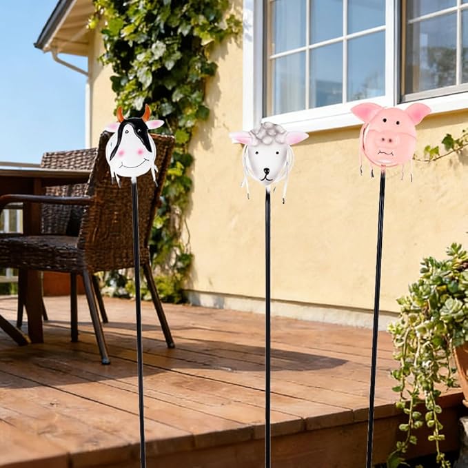 Farm Animal Solar Garden Lights, Decorative Statues Figurine Lights - Image 7