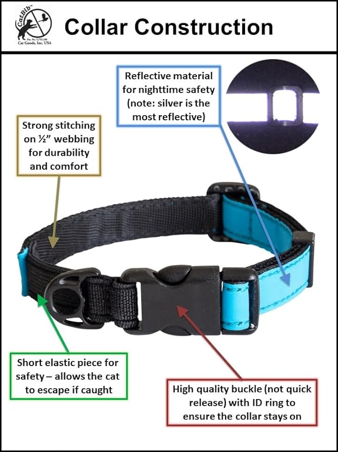CatGoods Reflective Blue Stretch Cat Collar – Escape-Safe Alternative to - Image 7