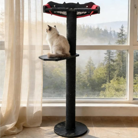 Cat Window Perch with Scratching Post Strong Supported by Unknown