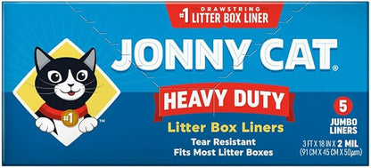 JONNY CAT Litter Box Liners, Heavy Duty Drawstring Liners, 5 Liners per Box - Image 4