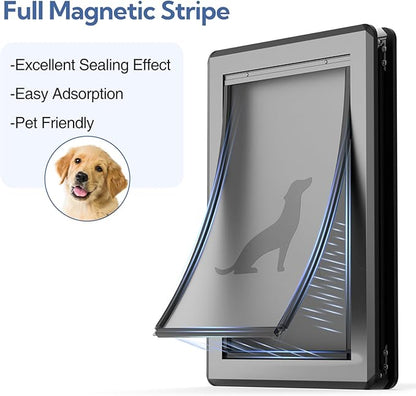 Full Enclosed Magnetic Flaps Dog Door, Rustproof Aluminum Alloy Frame, Extreme - Image 3