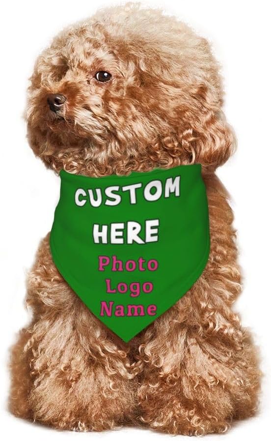 Custom Pet Scarf Dog Bandana, Personalized Triangle Bib Suitable - Image 6