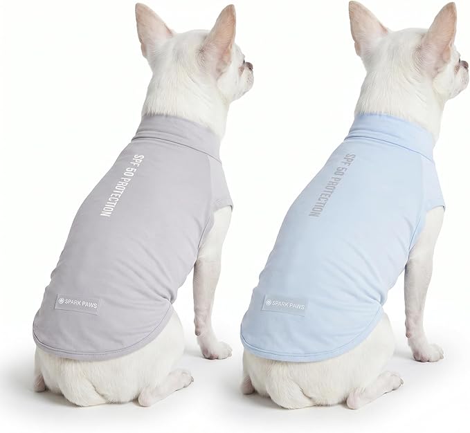 Spark Paws Sunblock Dog T-Shirt, SPF30 Protection, Lightweight Breathable Quick by SparkPaws