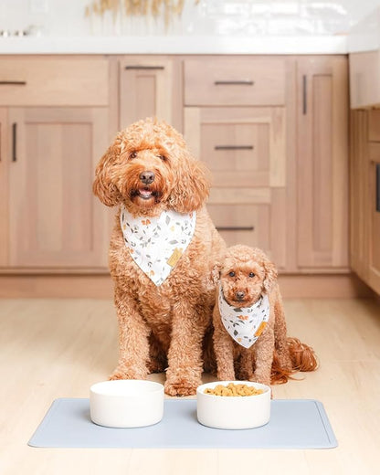 Remy+Roo Dusty Blue Silicone Dog Food Mat - Image 2