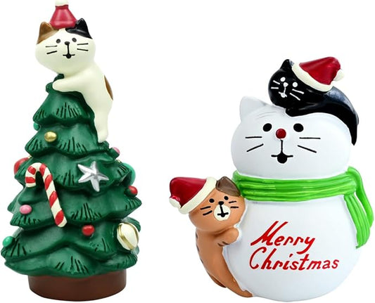 RAQWI 3.3 Inch Cute Cat Resin Christmas Tree by Unknown