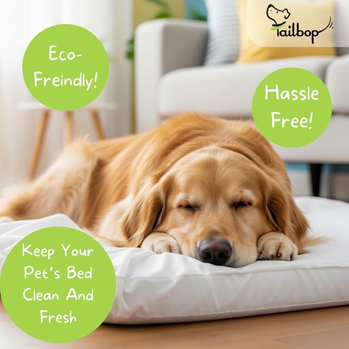 Tailbop Disposable Pet Bed Covers, Fits All Dog and Cat Beds or Mats, Waterproof - Image 2
