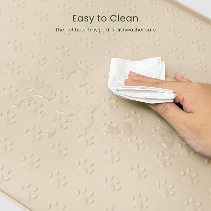 PWTAA Dog Food Mat Anti-Slip Silicone Dog Bowl Mat Thicker Pet Placemat - Image 9